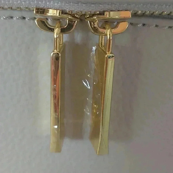 NWOT JOY MANGANO Double Decker Leather Tan Tote Purse with matching Wristlet - Picture 7 of 11